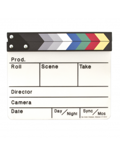 White clapboard with grey chart